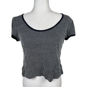 St. John Knitted Short Sleeve Sweater Top Medium